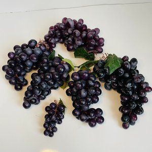 Vintage Artificial Faux Grapes Clusters Fruits Decor Display Props Lot of 6